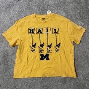Michigan cropped t shirt